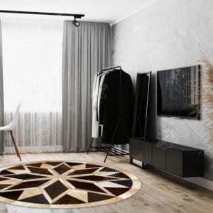 COW HIDE RUG - Handcrafted Cowhide Rug for Decor by Hideorzo