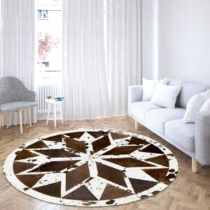 Bohemian Cowhide Rug - Handcrafted Cowhide Rug for Decor by Hideorzo