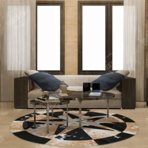 Star Pattern Cowhide Rug - Cowhide Rug for Decor by Hideorzo