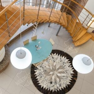 RUG FOR LIVING ROOM - Handcrafted Cowhide Rug for Decor by Hideorzo