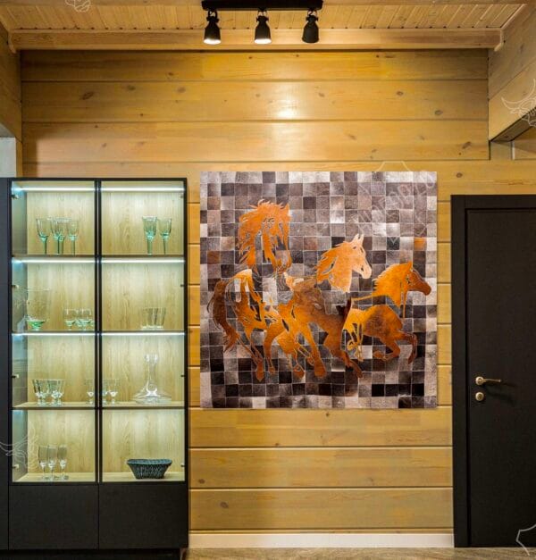 Handcrafted Cowhide Wall hanging by Hideorzo