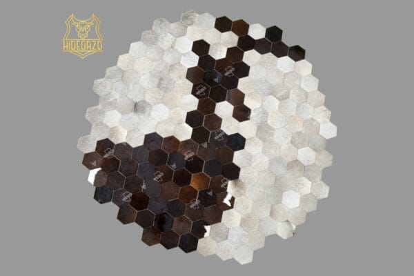 Original Handcrafted Cowhide Rug for Decor by Hideorzo