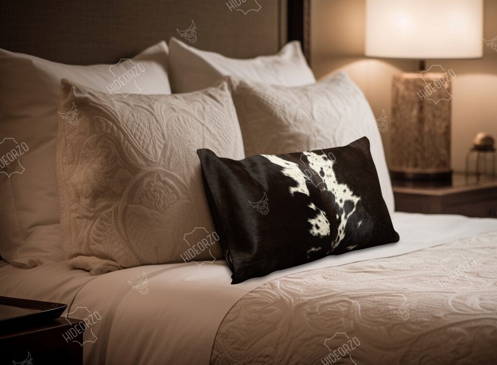 Original Cowhide Cushion for Décor by Hideorzo
