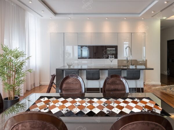 Handcrafted Original Leather Table Décor Handcrafted Cowhide Table Decor by HIdeorzo