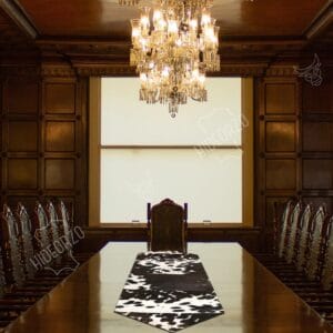 Handcrafted Cowhide Table Runner for Decor by HIdeorzo