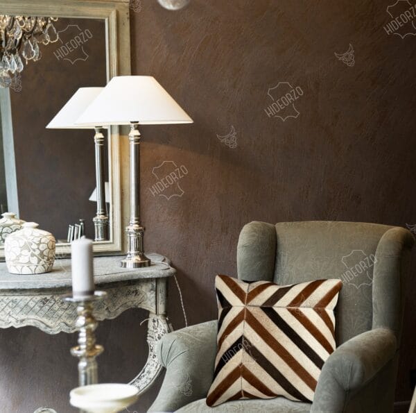 Handcrafted Cowhide Cushion for Decor by Hideorzo