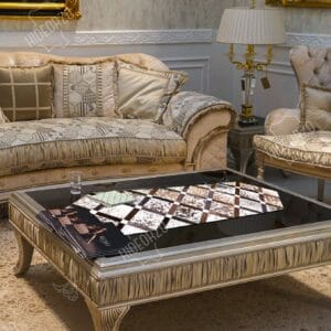Handcrafted Cowhide Table Runner