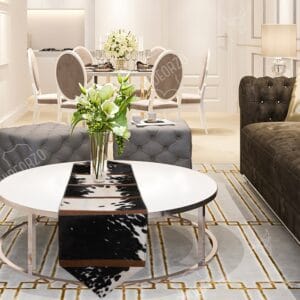 Handcrafted Cowhide Table Runner for Decor by Hideorzo
