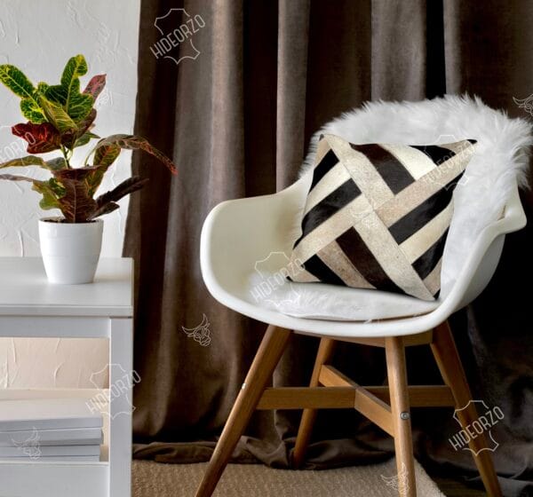 Original Cowhide Cushion for Decor by Hideorzo