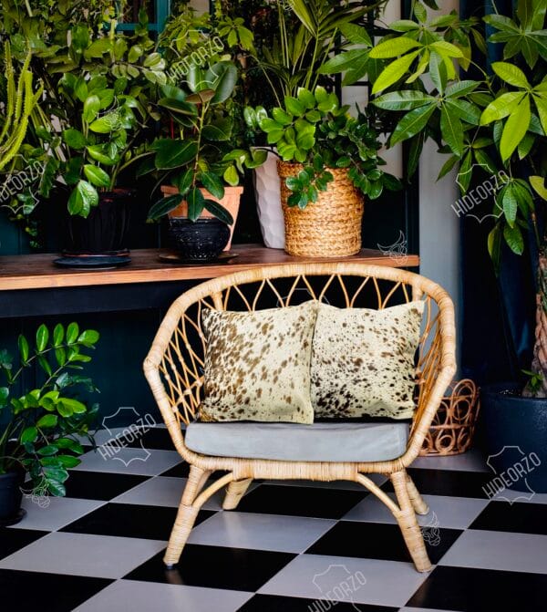 Original Cowhide Cushion for Décor by Hideorzo
