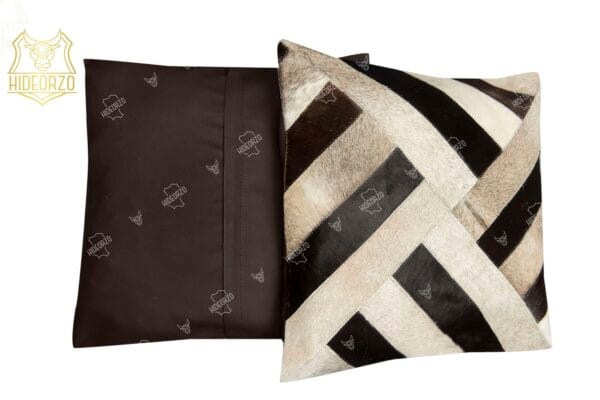 Handcrafted Cowhide Cushion for Decor by Hideorzo