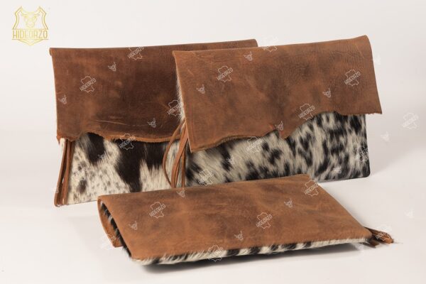 Original Cowhide Hair on and Horse leather Pouch