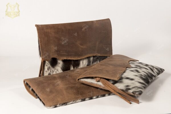 Original Cowhide Hair on and Horse leather Pouch