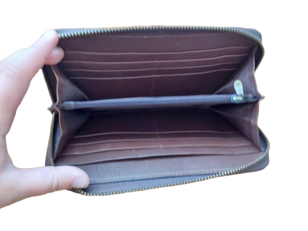 Original leather Long wallet with Zip by Hideorzo